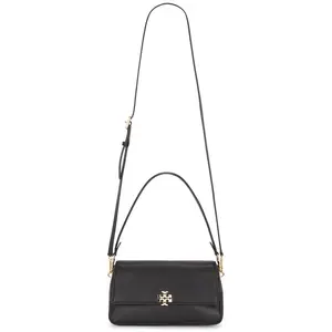 Tory Burch Charlie Soft Small Shoulder Bag in Black