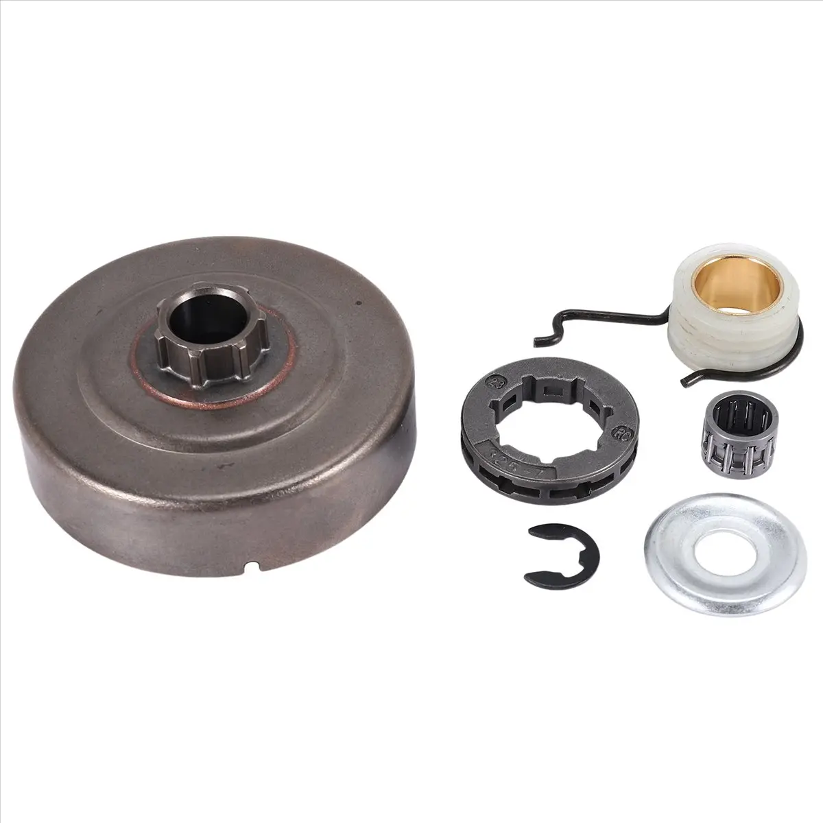 0.325 Chain Guide Bar Sprocket Convert Kit for Stihl MS170,MS180,MS180C,MS210,MS230,MS250,017,018 Chainsaws - Clutch Washer, Worm Gear Drive, Small 7 Spline (Tooth:7), 1x Clutch Drum Bell, 1 Electronic Clip, 1 Needle Roller Bearing, Metal