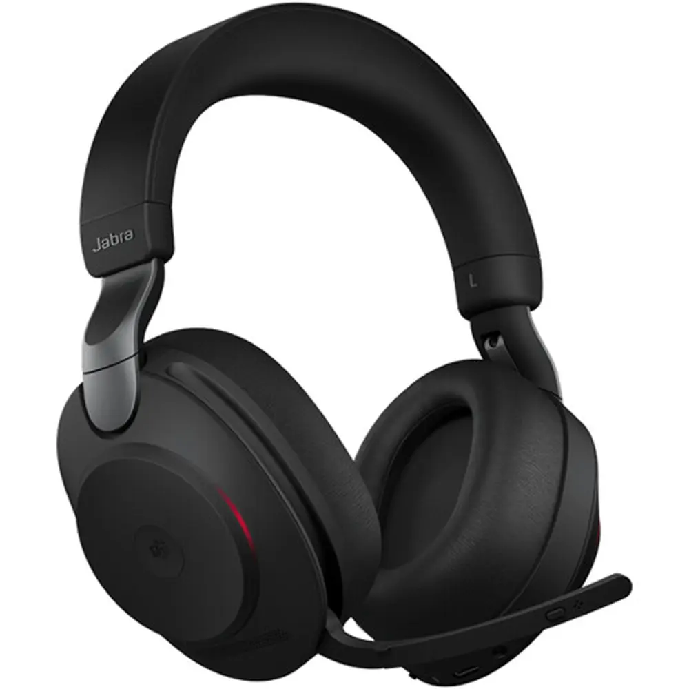 Jabra Evolve2 85 Wireless Over-Ear Headphone - Active Noise Cancellation, Sound Isolator for Focus, Business Calls, Microsoft Teams Compatible, USB Type-A, Processing Power, Black Wireless Over-Ear Headphones