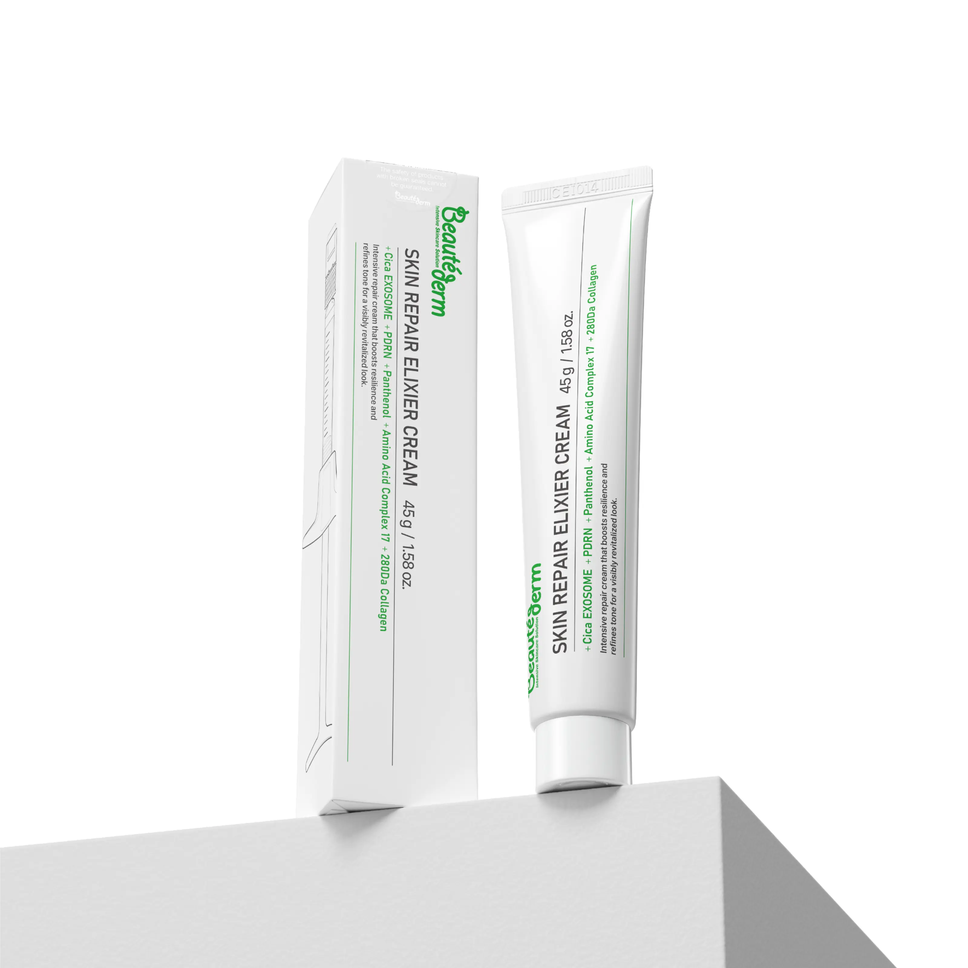 [Beautéderm] Korean Skin Moisturizing and Repairing Essence Cream with 280Da Collagen Panthenol & Snowdrop Exudate for Hydration Soothing and Improved Skin Condition Soothing Serum Firm & Lift Serum
