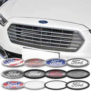 Ford Car Front & Rear Emblem, Scratch-Resistant Durable Hood Badge Replacement, Fits Focus, Fiesta, Kuga, Mondeo, Mustang Models, Car Stickers, Vehicle Exterior Decoration