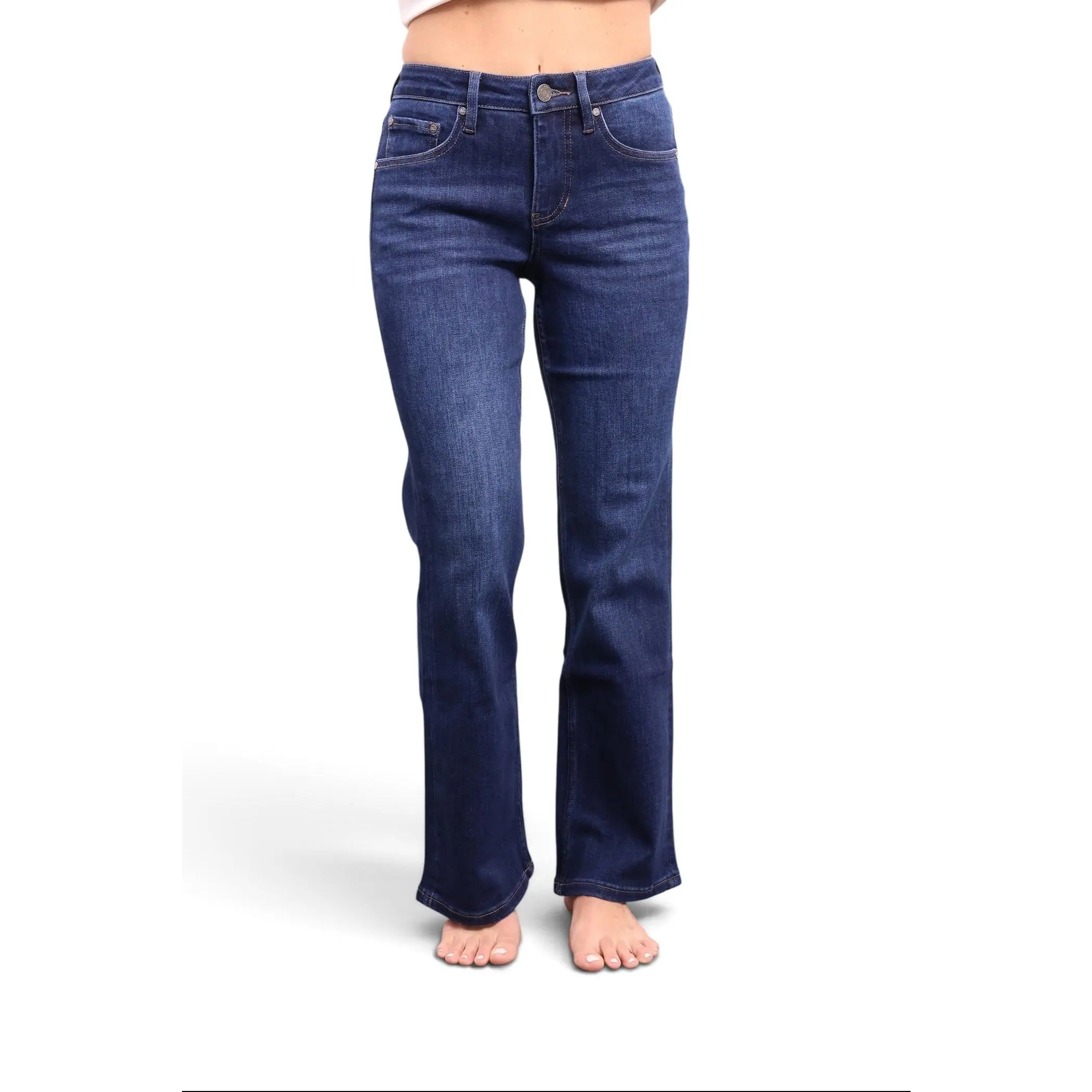 The Erica Mid-Rise Bootcut Tummy Control Jeans - Three Inseams