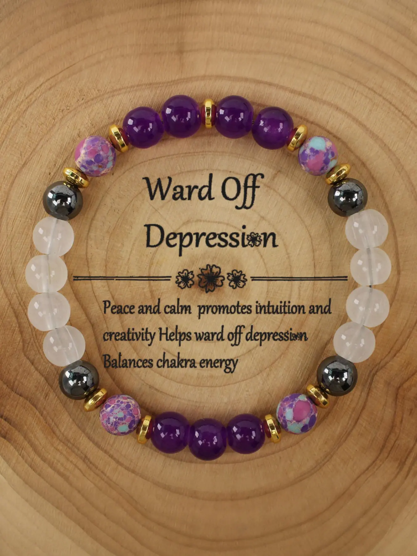 Wheel Harmony Multicolor Beaded Bracelet, Promotes Peace Creativity Intuition Boost Emotion Balance Jewelry, Casual Party Auspicious Gift