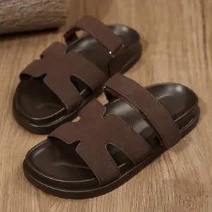 Women's Trendy Adjustable Strap Slide Sandals Flat Heel Casual Summer Indoor Outdoor Footwear