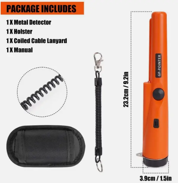 Handheld Metal Detector Pinpointer Probe - Waterproof, High Sensitivity, Compact Design, Accurate Detection for Outdoor and Indoor Detection Tasks, Handheld Pro Pinpointer, Outdoor And Indoor Use