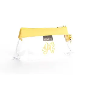 Sunshine Vegan Leather CLEAR Bag with monogram