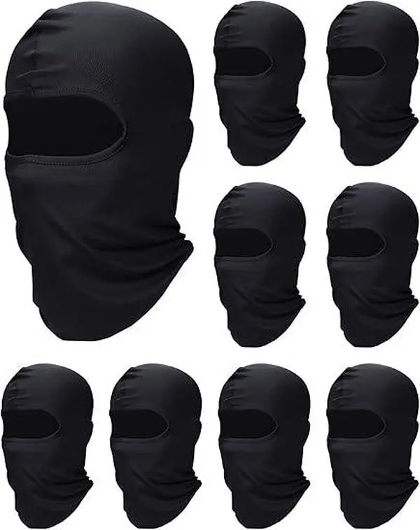 9pcs Windproof Cold-Proof Face Mask, Head Cover & Scarf - Winter Hat with Full Face & Neck - Warm Headgear for Men & Women Suitable for Motorcycle Riding, Outdoor Winter Activities campingessentials