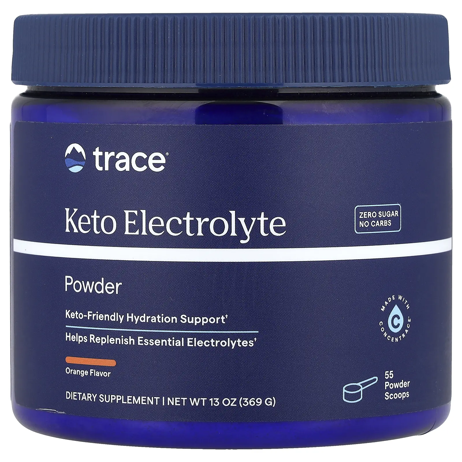 Trace Keto Electrolyte Powder, Orange , 13 oz (369 g)