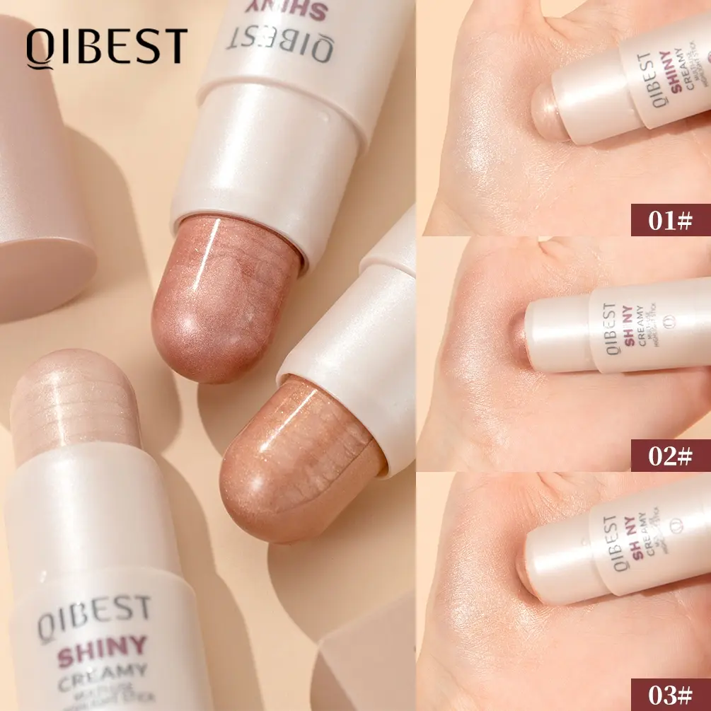 Waterproof Multifunctional Brightening Bronzer Shimmer Glowy Highlighting Stick, Brighten Eye Makeup for All Skin Tones, Perfect for Makeup Enthusiasts