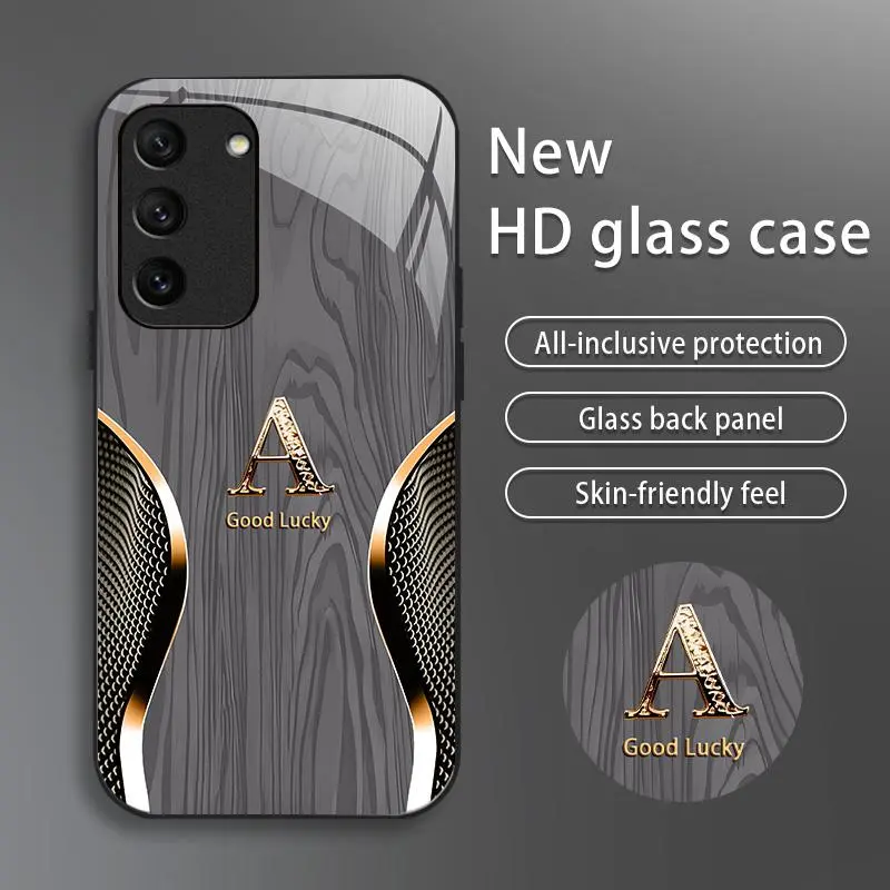 Suitable for [Galaxy S21 Fe 5g] Brand new premium phone case, drop-proof and fingerprint-resistant，sophisticated and minimalist design, with 26 English letters to choose from YM99