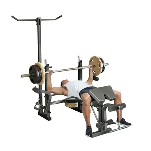 Gaomon-Adjustable Weight Bench Set, 900 LBS Load Capacity, 7-IN-1 Multi-Function Workout Station, Lat-Pull Down System, Barbell Holder, Preacher Curl Pad, for home gym strength training