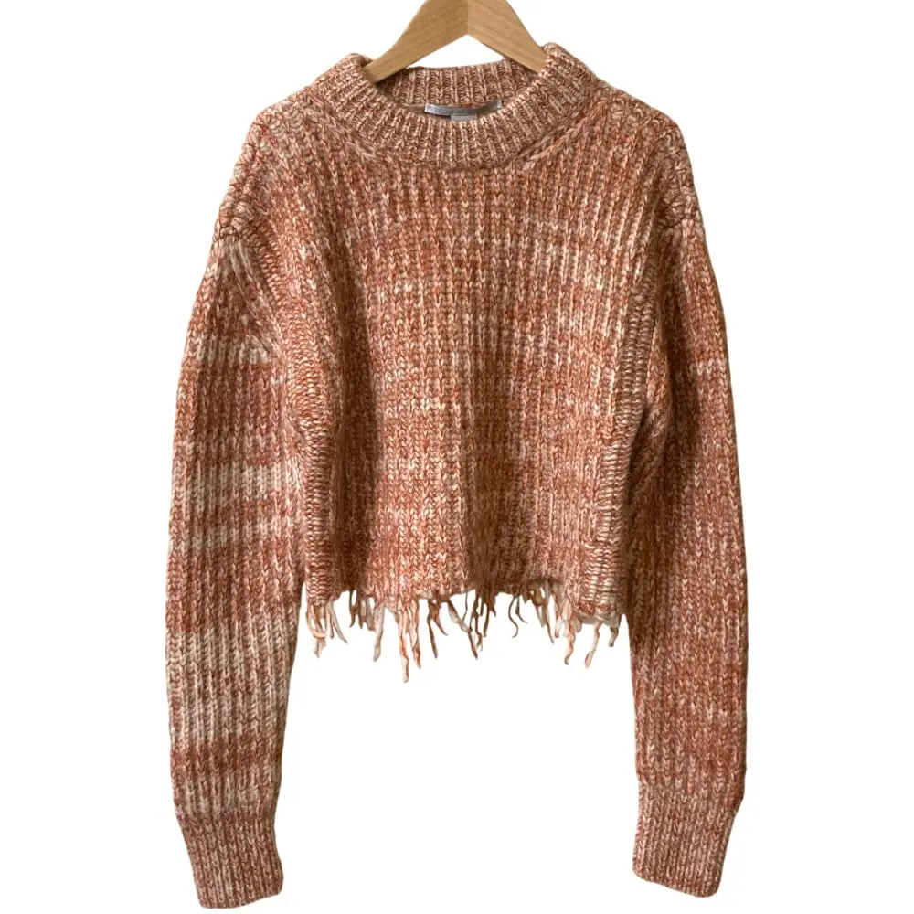 Pre-owned Stella McCartney Wool Small Leather Goods Alpaca Fringe Knit Sweater