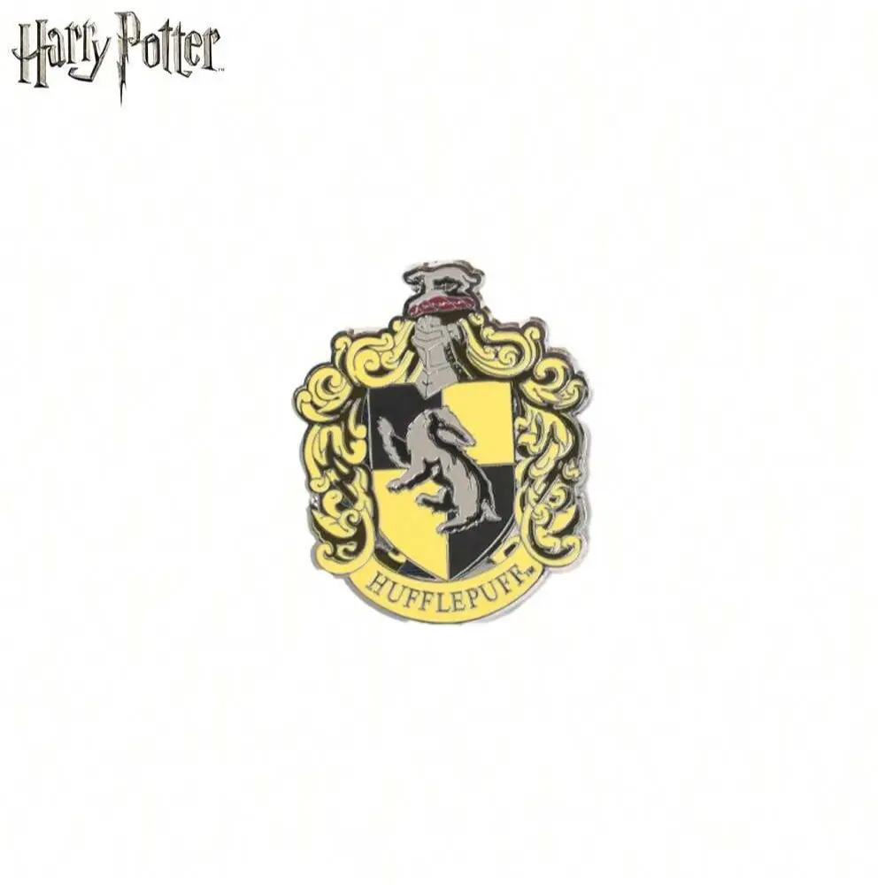 1pc Harry Potter Officially Licensed  Hufflepuff Lapel Pin Silver Enamel Metal Brooch for Clothes/Backpack Birthday Gifts Accessories Collectible Pins Fashion Lapel Pin