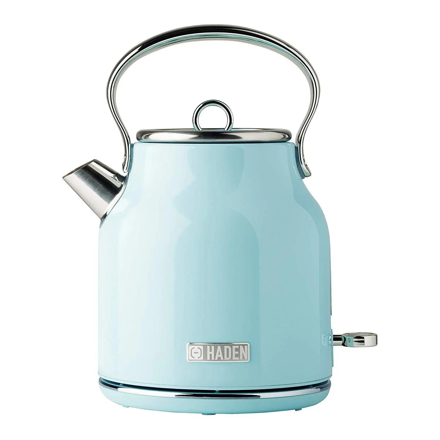 Haden Heritage 1.7 Liter Stainless Steel Body Retro Electric Kettle, Turquoise