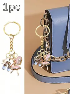 Elegant Ballet Shoe Keychain & Bag Charm, Ballet Motif, Cute Dance Lover Gift, Perfect for Girls Women & Ballerinas, Handbag Accessory Backpack Clip