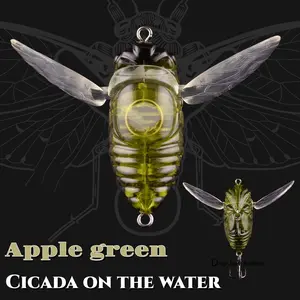 DeepJaw Outfitters 2pcsfishingequipments Topwater Bait，Insect cicada bionic bait on water surface, insect bait, lure fishing.