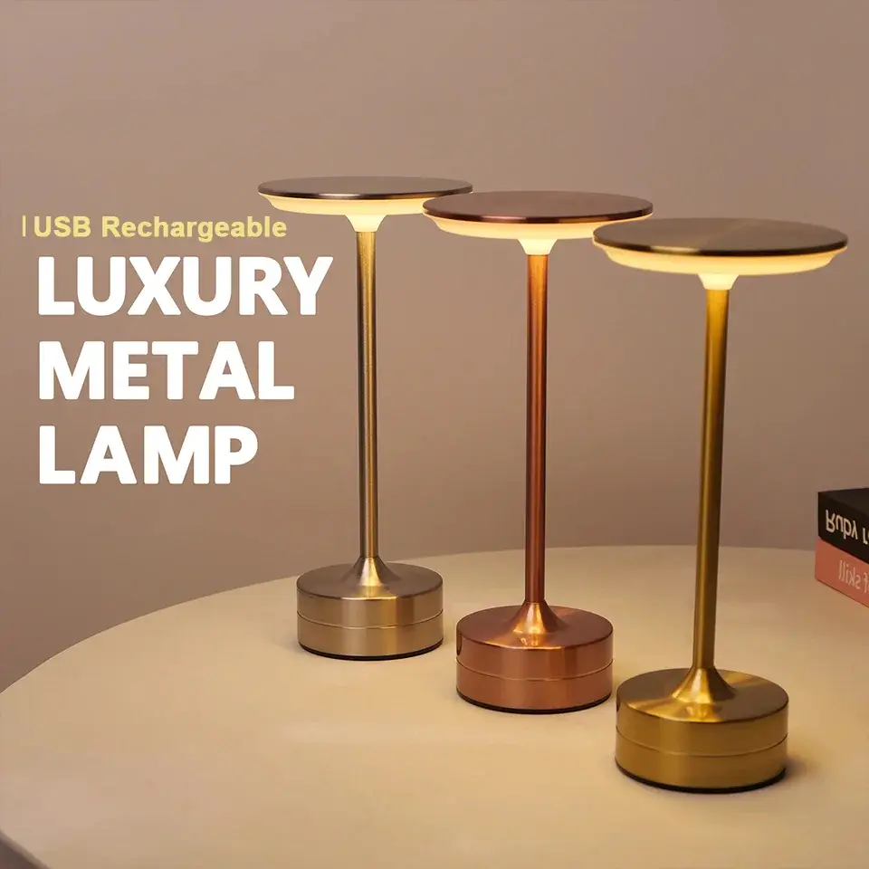 LumiTouch Premium Wireless LED Table Lamp with Touch Sensor, USB Rechargeable Portable Night Light for Bedrooms, Hotels & Restaurants Led Desk Lamp Indoor Lighting