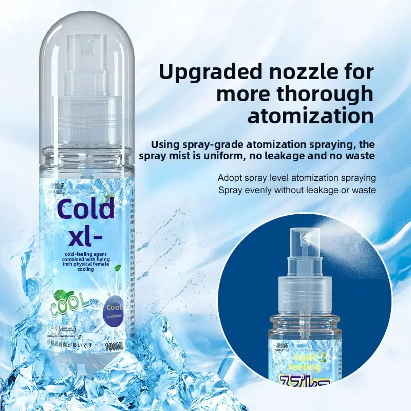 Cooling Spray for Students and Office Workers, Portable Cooling Device, Uniform Heat Relief Mist, Personal Cool Down Tool, Summer Essential, Nozzle