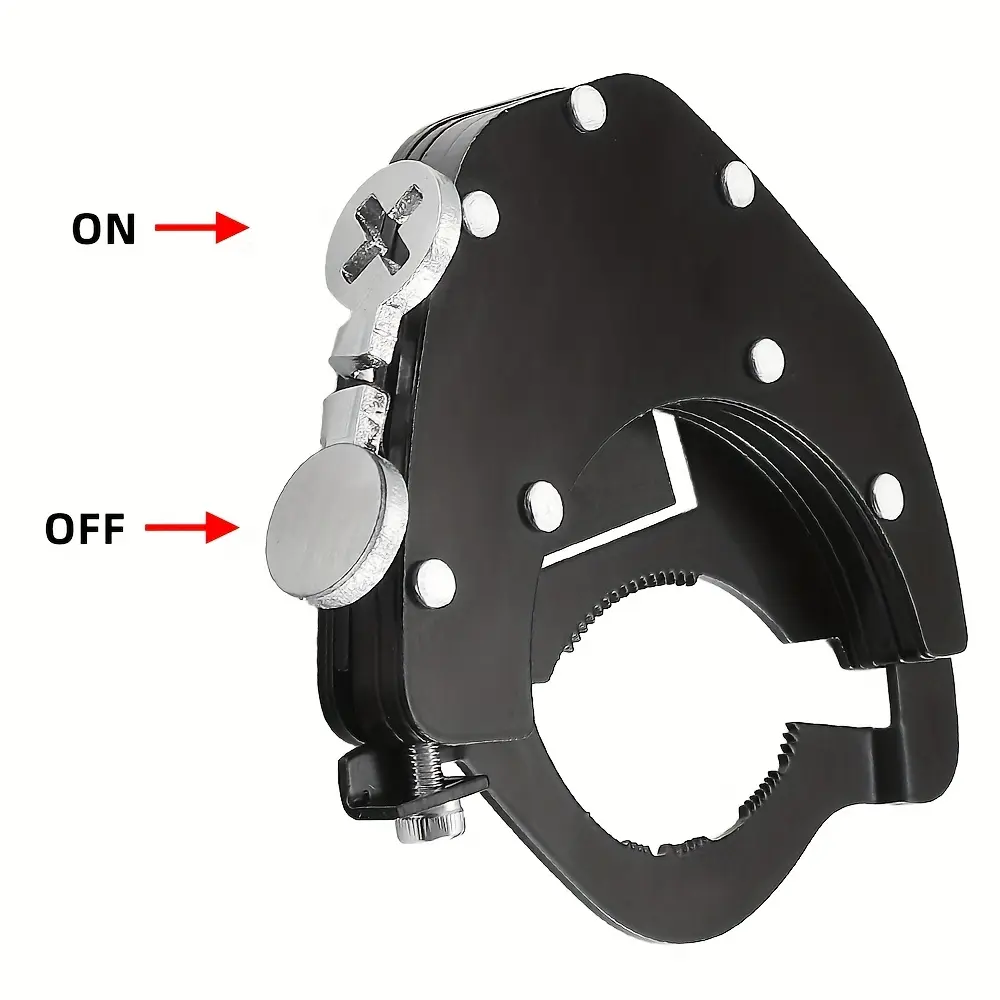 Aluminum Alloy Motorcycle Throttle Clamp - Universal Fit Motorcycle Accessory with Oil Lock, Cruise Control Holder, Adjustable Screw Mechanism, Black Finish, Tool-Free Bracket, Hand Relief, Durable Build