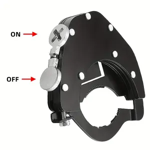 Morcycle Accessories - Aluminum Alloy Throttle Clamp with Oil Lock, Cruise Control Holder, Adjustable Screw Mechanism, Black and Finish, Versatile for All Morcycle Models, Morcycle Throttle Control|Adjustable Throttle Clamp|Durable Construction, Morcycle