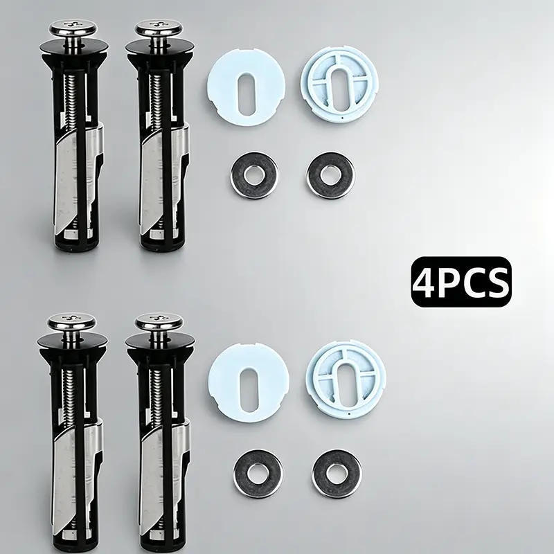 Universal Toilet Seat Threaded Bolts + Washers Screw Kit - Quick-Release Plumbing Accessory, Easy-Install Replacement Parts, Wear-Resistant for Old Toilet Fix & Renovation
