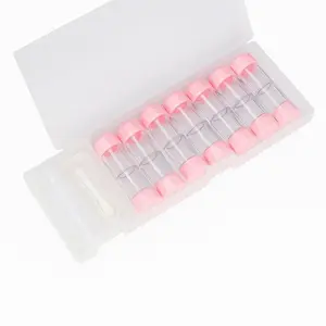 8-Pair Travel Contact Lens Case Kit with Tweezer Applicator and Solution Bottle for Convenient Storage and Travel
