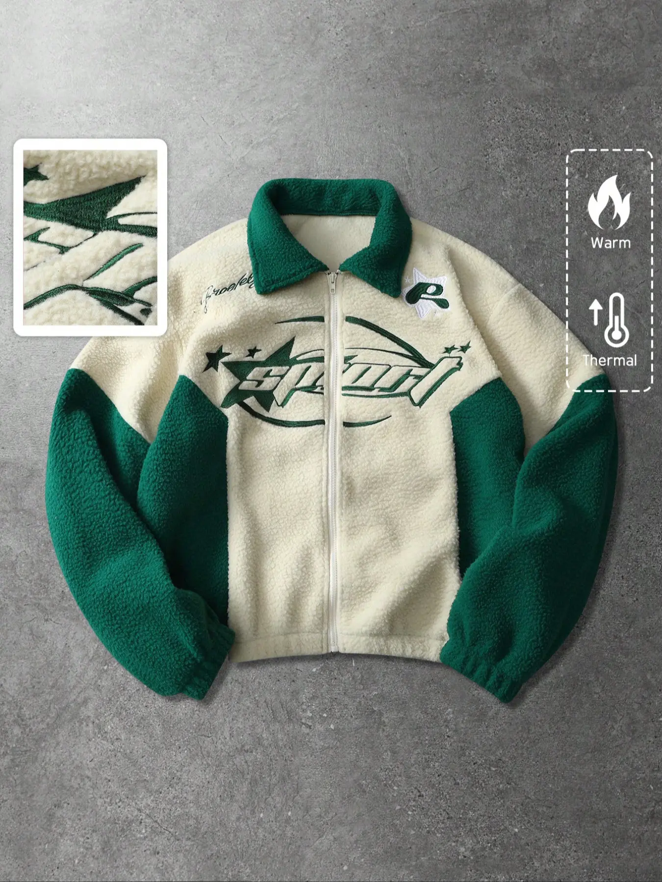 This men's unisex patchwork streetwear jacket is perfect for autumn and winter wear.