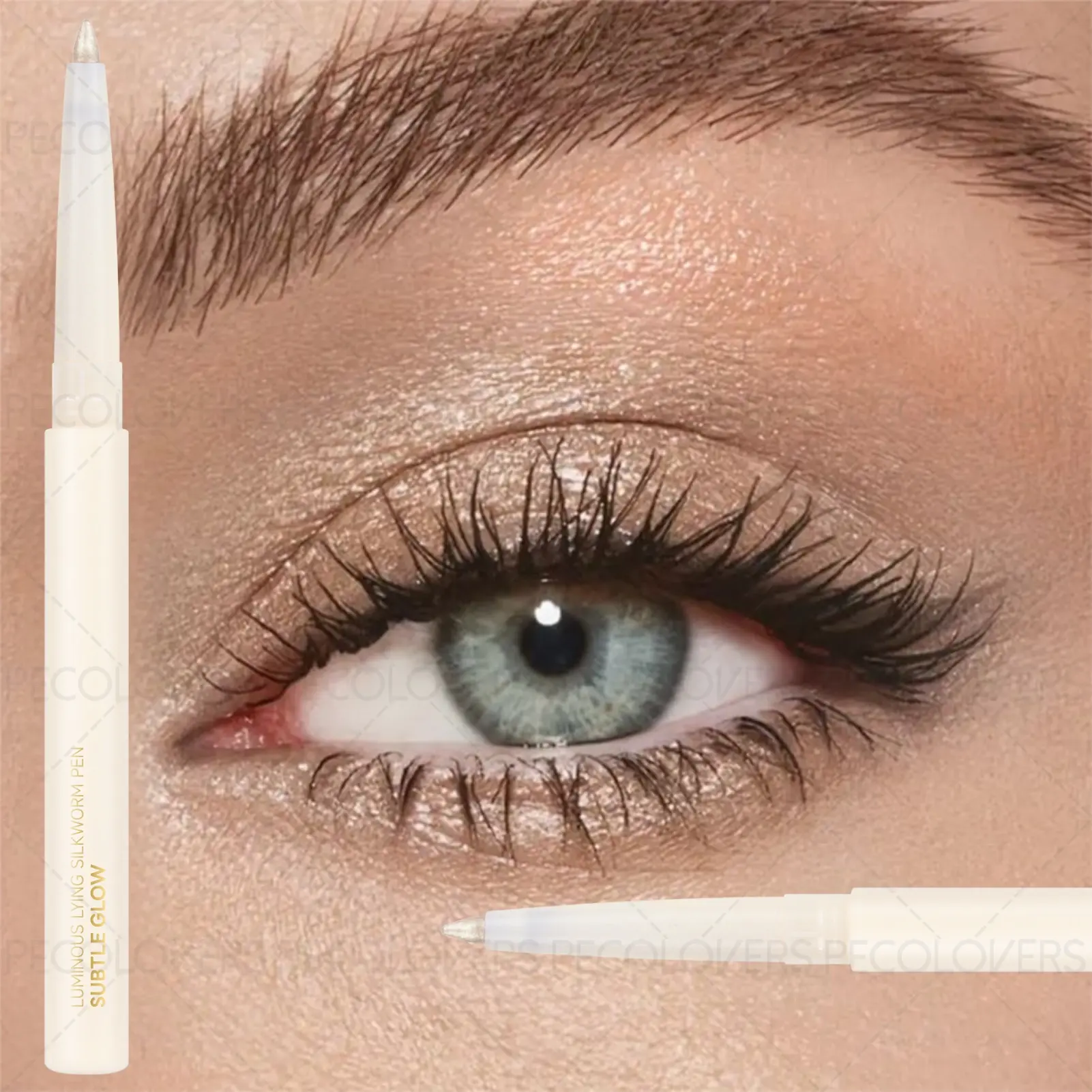 1 Piece Waterproof White Eyeshadow Stick - Smooth, Long-Lasting Highlighter Pen for Natural Glow