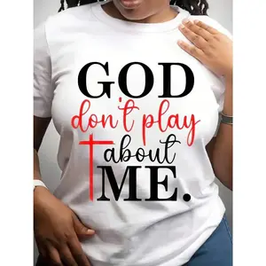Plus Size, God Is Not Kidding Me About This Christian Faith Statement T-shirt, Unisex, Religiously Inspired Message Top, a Creative Spiritual Gift, Perfect for Any Holiday or Celebration to Give to Friends and Family