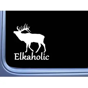 Elkaholic Elk Hunting Sticker 6" OS 309 bull Decal