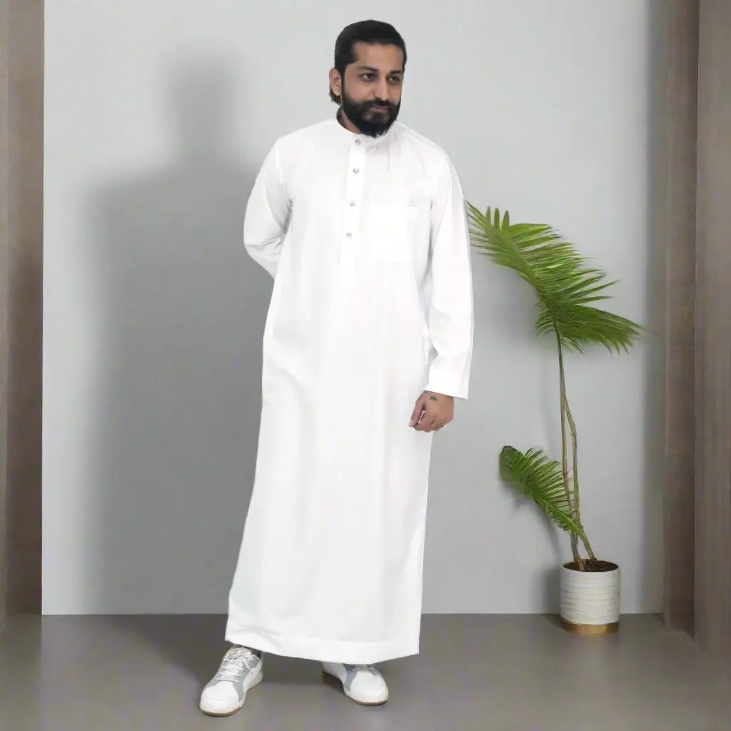 Classic Collar White Thobe Classic Collar White Thobe