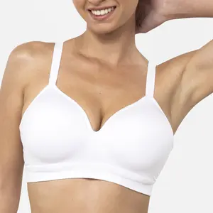 Underoutfit - Secret Infinite Support Bra - Wireless Supportive Bra 3D Molded Pads No Underwire Adjustable Back Adjustable Straps