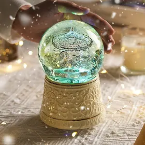 Rotating Horse Crystal Ball Music Box, Snowfall Glowing Eight-Tune Musical Box, Best Friend Birthday Graduation Gift