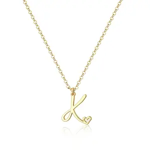 NECOCY GD Love Irregular Initial Necklace for Women Dainty Letter Pendant Trendy Simple Personalized Choker Hypoallergenic Jewellry Gift For Fashion