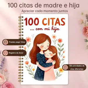 Spanish Parent-Child Memory Notebook, 100 Dates with My Daughter, Ideal Gift for Mother's Day, Daughter's Birthday, Anniversary