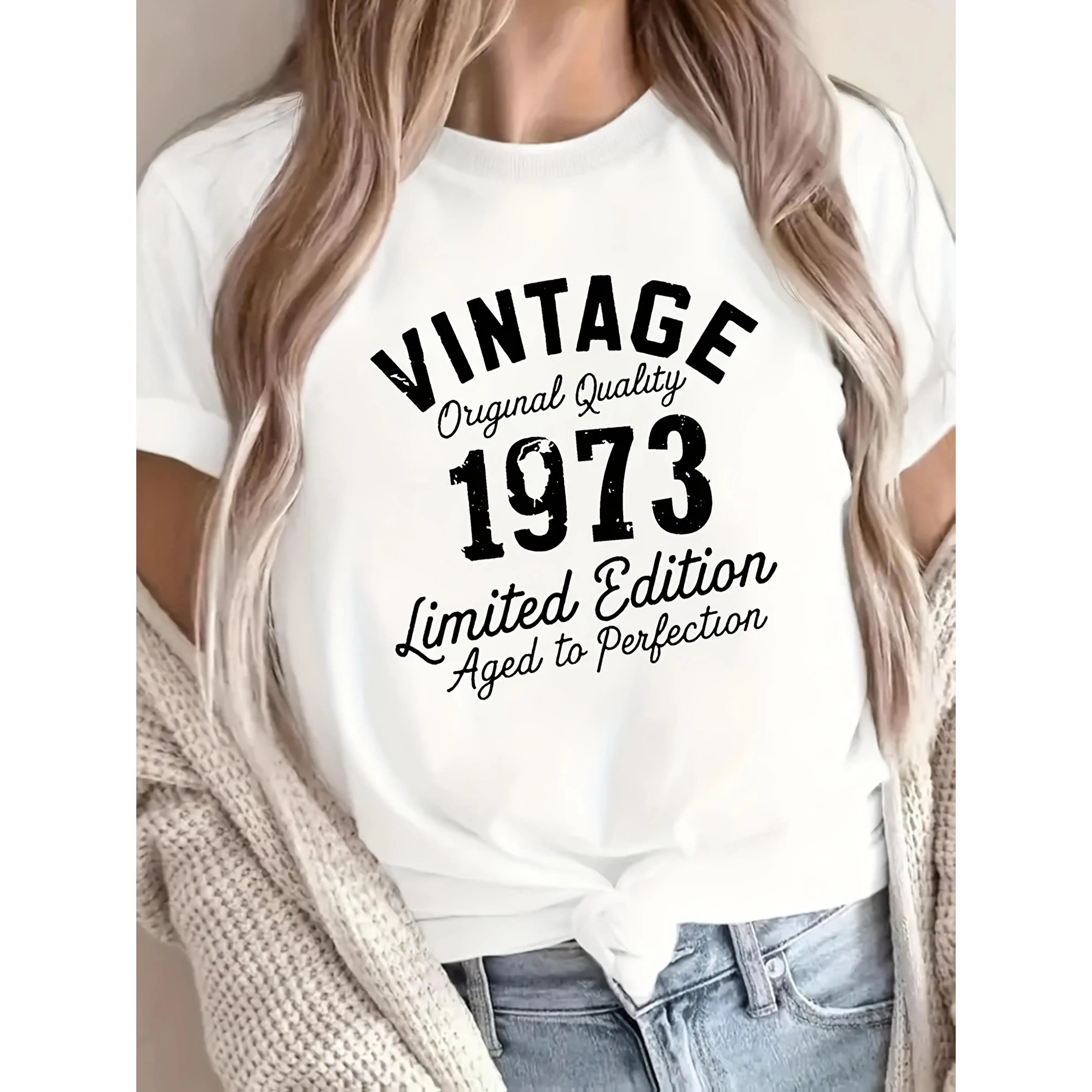 VINTAGE Limited Edition 1973 Pure Women'S T-Shirt Comfortable Fit