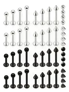 32pcs 316 Lip Ring Snake Bite Piercing Jewelry, Spiral Ear Studs for Men and Women, 6mm-12mm, 316 Stainless Steel, Party & Daily Wear, High Quality Jewelry