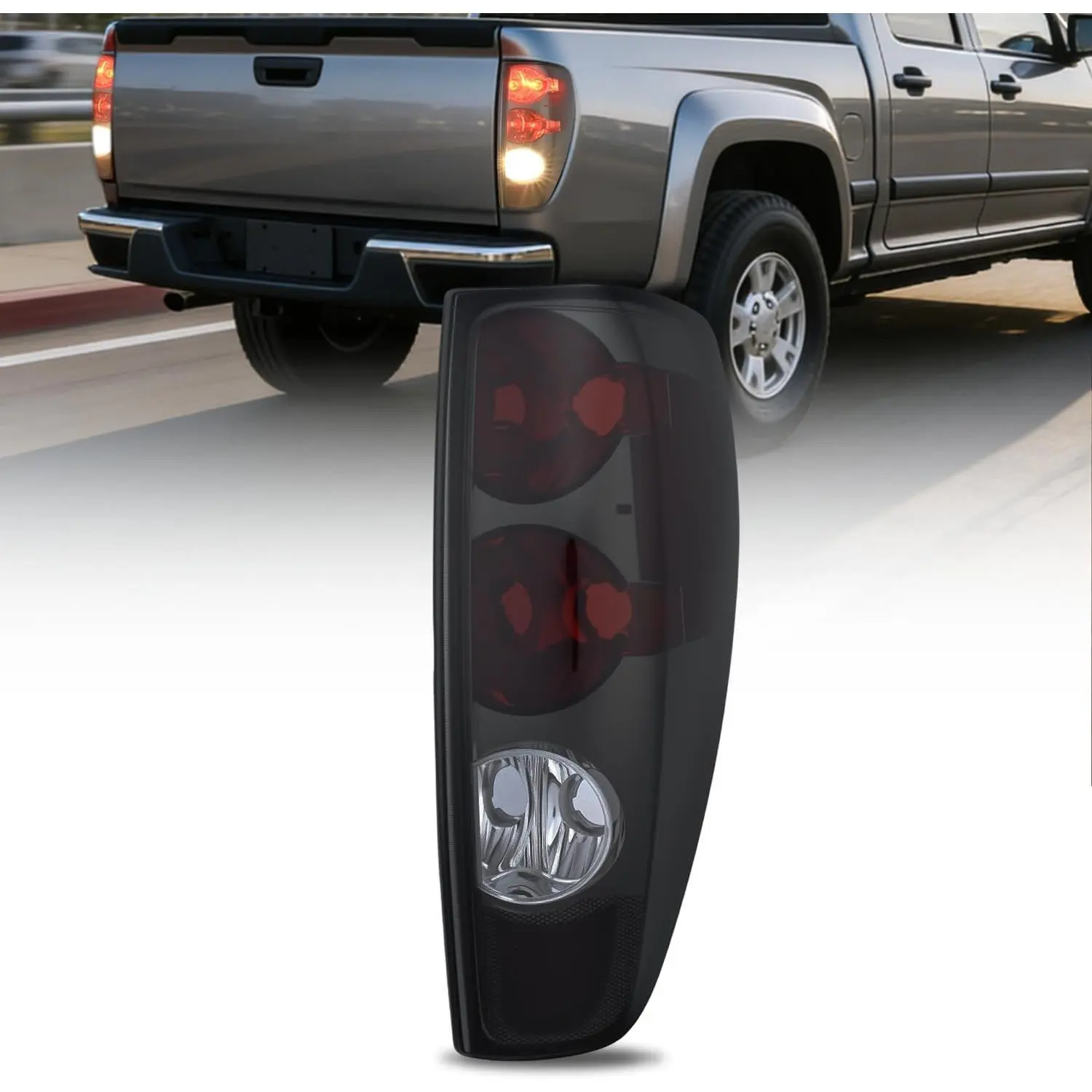 Nilight Taillight Assembly Compatible with 2004 2005 2006 2007 2008 2009 2010 2011 2012 Chevy Colorado GMC Canyon 2006-2008 Isuzu Tail Light Rear Lamp OE Style  Smoke Red Lens, Vehicle Accessories, Gmc Accessories, 2007 2008 Isuzu I290 I370