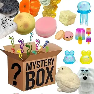 Blind Box Mystery Kawaii Cat Paw Mochi Squishy, Simulated Food Fidget Toy, Cute Squeeze Foot Toy Antistress Stress-Relief