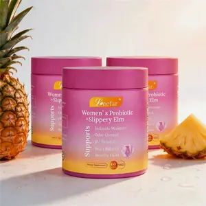 Simple Daily Feminine Routine Probiotic Gummies, Easy Chewable Design, Slippery Elm for Intimate Comfort, Prebiotics for Gut Balance