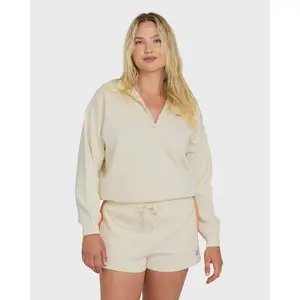 Classic Feels Half Zip Pullover Sweatshirt - White Cap