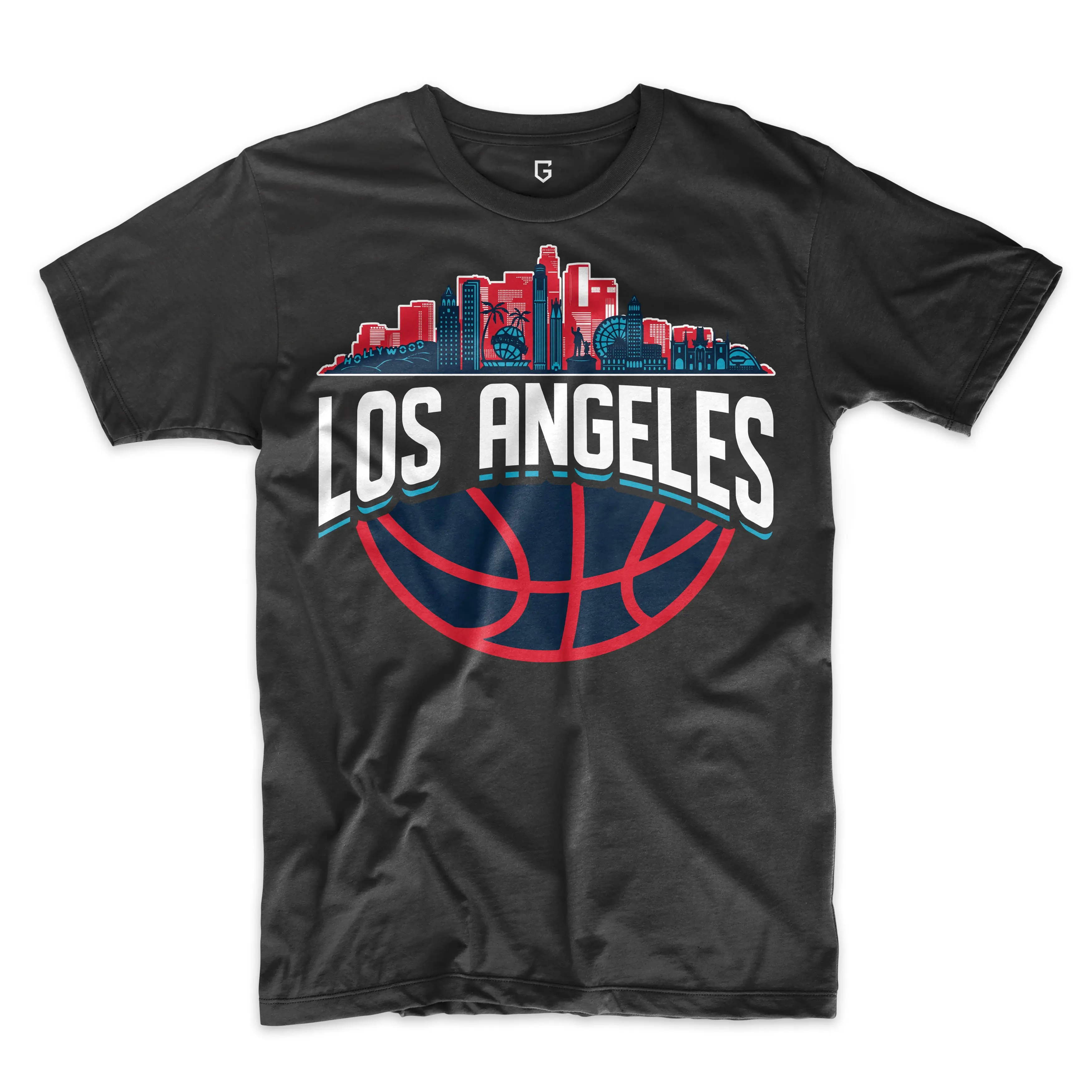 Los Angeles Clippers Basketball Skyline Men's T-Shirt