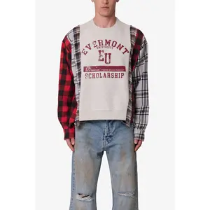 mnml Mixed Flannel Crewneck Sweater - Multi
