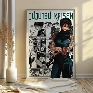 Maki Zenin Poster Jujutsu Kaisen Matte Character Print Manga Wall Art All Sizes - No Frame