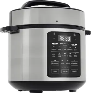Electric Pressure Cooker, Upgraded 6 Quart 12-in-1 Multicooker, Stainless Steel Slow Cooker, Rice Cooker, Steamer, Sauté, Yogurt Maker, Warmer