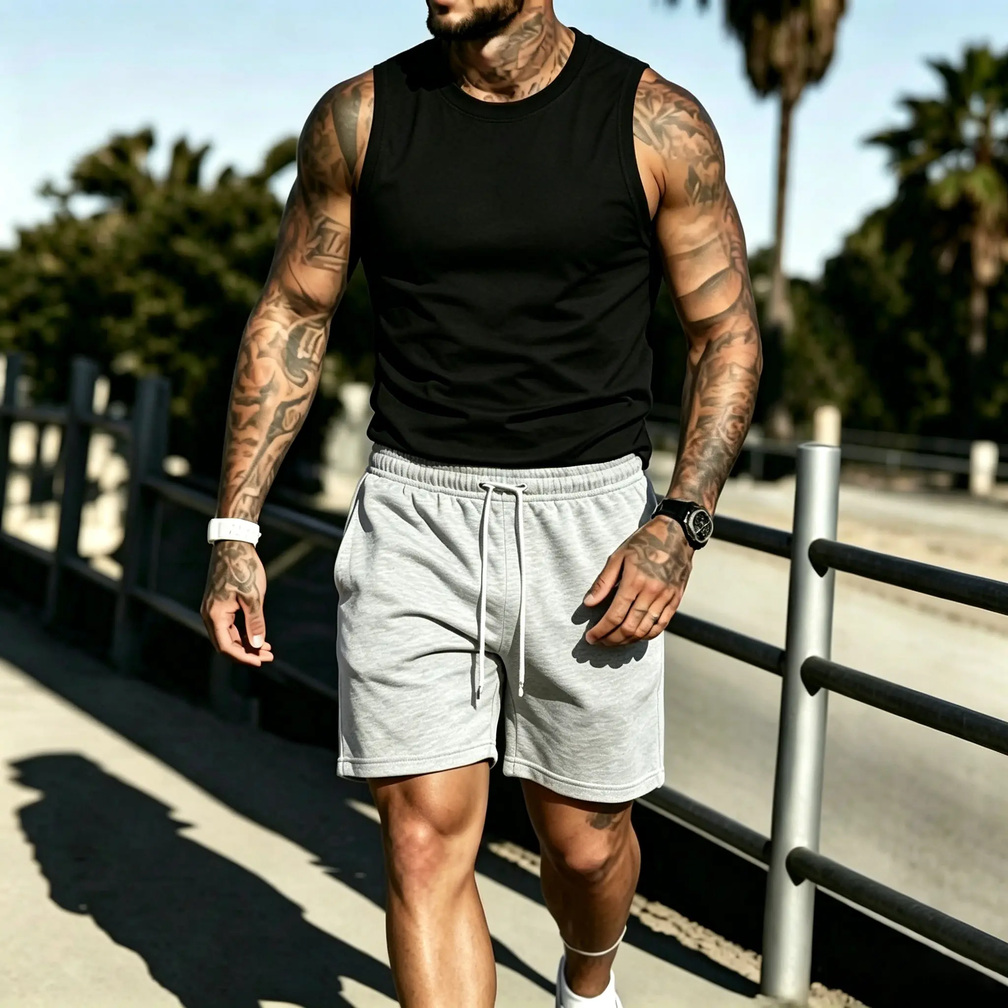 Trendy Summer Men’s 100% Cotton Muscle Tank Tops Crew Neck Sleeveless Camisole Vests Stretch Comfort Breathable Loose Slim Fit Streetwear Layering Shirts Perfect For Outdoor Walks Vacation Casual Daily Outfits High Elasticity Lifestyle Beater Set