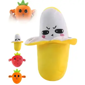 Interactive Music Plush Toy Set - Banana,Strawberry & Carrot Electric Plush Toys for Parent-Child Interaction, Couples & Friends Prank Toy, Valentine's Day & Easter Party Fun Gift for Kids & Adults stuffed animals cute girly gifts