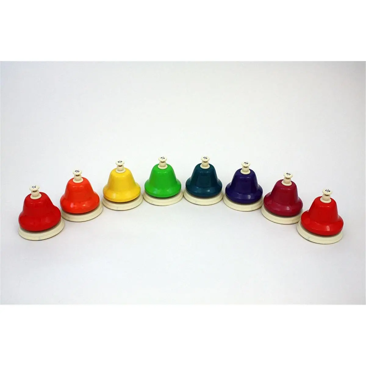 212 MAIN Metal 8-Note Chromanotes Deskbells CNDB-D Colorful Set - Rhythm Band Percussion Instrument for Music Learning, Boomwhacker Music, Diatonic Scale Practice