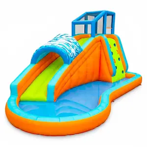 Banzai Surf Rider Kids Inflatable Outdoor Aqua Lagoon Water Slide Splash Park