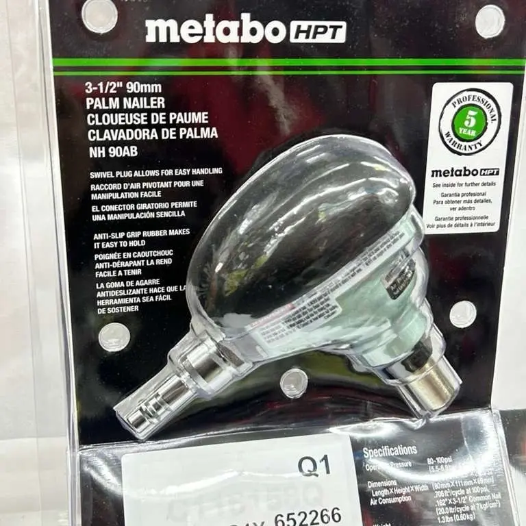 METABO HPT NH90AB 3-1/2” 90MM PALM NAILER